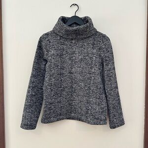 J. Crew Black and White Turtle Neck Fleece